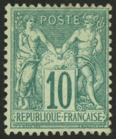 FRANCE: Yvert 65, 1876/8 10c. Green, Lightly Hinged, Very Fine Quality, Catalog Value Euros 1,200 - Altri & Non Classificati