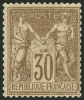 FRANCE: Yvert 69, 1876/8 30c. Light Brown, Lightly Hinged, VF Quality, Catalog Value Euros 600. - Other & Unclassified