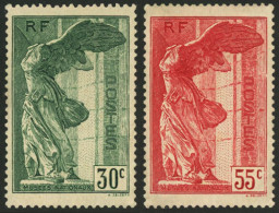 FRANCE: Yvert 354/5, 1937 Winged Victory Of Samothrace, Set Of 2 Mint Values, VF Quality, Catalog Value Euros 170. - Otros & Sin Clasificación