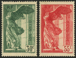 FRANCE: Yvert 354/5, 1937 Winged Victory Of Samothrace, Set Of 2 Mint Values, VF Quality, Catalog Value Euros 170. - Other & Unclassified
