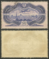 FRANCE: Yv.15, 1936 50Fr. "burelage", Used, Excellent Quality!" - Other & Unclassified