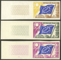 FRANCE: Topic EUROPA, Issue Of 3 Values Of 1963 IMPERFORATE, MNH, Excellent Quality! - Other & Unclassified