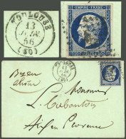 FRANCE: 13/JUN/1856 Toulouse - Aix-en -Provence, Cover Franked With 20c. Napoleon III In Fantastic BLACK-BLUE Color, Ver - Other & Unclassified