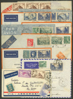 FRANCE: 12 Airmail Covers Sent To Argentina Between 1930 And 1940 With Attractive Postages, In General Of Fine Quality,  - Sonstige & Ohne Zuordnung
