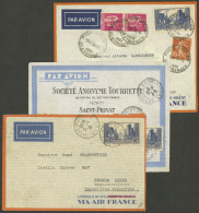 FRANCE: 3 Airmail Covers Sent To Argentina Between 1936 And 1938, Excellent Quality! IMPORTANT: Please View All The Phot - Sonstige & Ohne Zuordnung