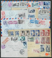 FRANCE: 10 Airmail Covers Sent To Argentina Between 1948 And 1954, Interesting! IMPORTANT: Please View All The Photos Of - Otros & Sin Clasificación