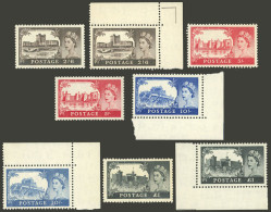 GREAT BRITAIN: Sc.309/312, 1955 2 Complete Sets Of 4 Values Each, Printed By De La Rue And Waterlow, MNH, Very Fine Qual - Sonstige & Ohne Zuordnung