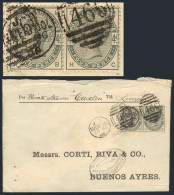 GREAT BRITAIN: 25/OCT/1886 LIVERPOOL - Buenos Aires: Cover Franked By Pair Sc.103, Duplex Cancel And Buenos Aires Arriva - Other & Unclassified