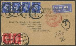 GREAT BRITAIN: 30/NO/1937 Birmingham - Argentina, Airmail Cover Sent By Germany DLH, With Dues Mark. On Back It Bears A  - Sonstige & Ohne Zuordnung