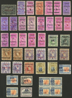 GUATEMALA: OVERPRINT VARIETIES: Over 40 Stamps With Nice Varieties, For Example: Inverted Or Double Overprints, In Other - Guatemala