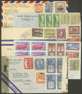 GUATEMALA: 5 Airmail Covers Of Years 1931 To 1945, In General Of Very Fine Quality (one With Defects), Low Start! IMPORT - Guatemala