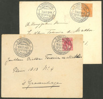 NETHERLANDS: 7/SE And 18/OC/1907, Couple Of Covers With Special Postmarks Commemorating The PEACE CONFERENCE In Zaal, Ve - Altri & Non Classificati