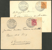 NETHERLANDS: 7/SE And 18/OC/1907, Couple Of Covers With Special Postmarks Commemorating The PEACE CONFERENCE In Zaal, Ve - Other & Unclassified