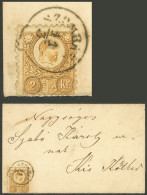 HUNGARY: Sc.7, 1871/2 2Kr. Orange, Engraved, Franking A Printed Circular Used On 11/MAR/1872, Very Fine Quality! - Sonstige & Ohne Zuordnung