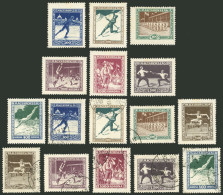 HUNGARY: Yvert 371/378, 1925 Sport, Complete Set Of 8 Values, Mint (fine Quality) And Used (excellent Quality), Catalog  - Other & Unclassified