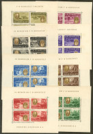 HUNGARY: Yvert 879/882 + A.66/69, 1947 Roosevelt, Complete Set Of 8 Values In Souvenir Sheets Of 4 Stamps Forming Tete-b - Altri & Non Classificati