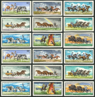 HUNGARY: Sc.1913/1921, 1968 Horses, Complete Set Of 9 Values, Perforated And IMPERFORATE, MNH, Excellent Quality! - Other & Unclassified