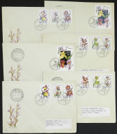 HUNGARY: Sc.3087/3093, 1987 Flowers, Cmpl. Set Of 6 Values + S.sheet, Perforated And IMPERFORATE, On 6 Covers Sent To It - Sonstige & Ohne Zuordnung