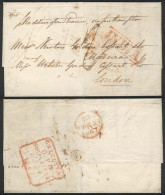 BRITISH INDIA: Entire Letter Dated CALCUTTA 7/OC/1847 And Posted To MADEIRA (arrival 28/DE), On Front Bearing Red "INDIA - Sonstige & Ohne Zuordnung