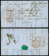 BRITISH INDIA: Entire Letter Dated CALCUTTA 2/JUL/1852 And Posted To MADEIRA (arrival 6/SE), On Front Bearing Red "INDIA - Other & Unclassified