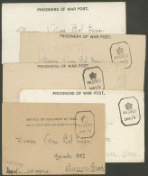 BRITISH INDIA: ITALIAN PRISONERS OF WAR: 4 Letters + A Card Sent To Argentina By An Italian POW, Very Interesting Lot, L - Other & Unclassified