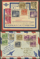 NETHERLANDS INDIES: 2 Airmail Covers Sent To Germany In 1937/8 With Attractive Postages With Minor Defects, Fine Appeara - Indie Olandesi