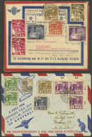 NETHERLANDS INDIES: 2 Airmail Covers Sent To Germany In 1937/8 With Attractive Postages With Minor Defects, Fine Appeara - Netherlands Indies