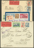 INDOCHINA: 3 Airmail Covers Sent To France Between 1930 And 1939, Very Attractive! IMPORTANT: Please View All The Photos - Other & Unclassified