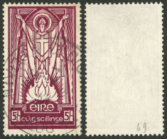 IRELAND: Sc.97, 1937 5s. Violet-chestnut, Used, Very Fine Quality! - Andere & Zonder Classificatie