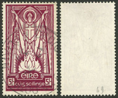 IRELAND: Sc.97, 1937 5s. Violet-chestnut, Used, Very Fine Quality! - Sonstige & Ohne Zuordnung