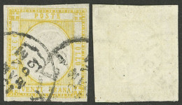 ITALY: Sc.26, 1861 20g. Yellow, Used, Very Fine Quality! - Non Classificati