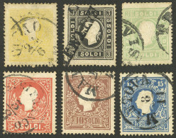 ITALY: Sc.7/12, 1858/62 Set Of 6 Used Values, Fine To VF Quality! - Lombardo-Venetien