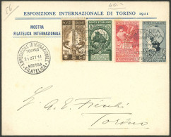 ITALY: Sc.119/122, 1911 50th Anniversary Of The Kingdom, The Set Of 4 Values On A Special Cover Of The Intl. Exposition  - Non Classificati