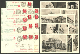 ITALY: Complete Set Of 12 Postal Cards Of 20c. With Views Of Milano On Back, With Private Impression Of The "VI Mostra F - Ohne Zuordnung