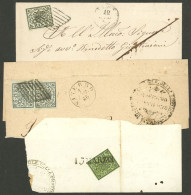 ITALY: Papal States: A Cover Used In 1867 + 2 Fragments, Very Fine Quality, Low Start! - Sin Clasificación