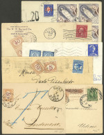 ITALY: MAIL WITH POSTAGE DUES: 6 Covers Sent To Italy, All With Postage Due Stamps And/or Marks, Interesting Lot For The - Non Classés