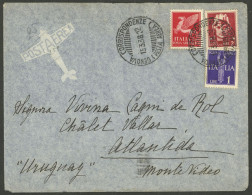 ITALY: 15/MAR/1938 Genova - Uruguay, Airmail Cover Franked With 13L., Arrival Backstamp Of Montevideo, VF Quality! - Sin Clasificación