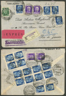 ITALY: PERFINS: 26/DE/1939 Trieste - Rio De Janeiro (Brazil), Registered, Express And Airmail Cover Franked With 24.75L. - Unclassified