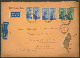 ITALY: 15/SE/1948 Milano - Argentina, Registered Airmail Cover Franked With 2,200 L., Some Small Defects, Very Nice! - Non Classificati