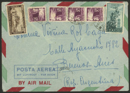 ITALY: Airmail Cover Sent From Genova To Argentina On 15/JUL/1949 Franked With 280L. Including The 100L. "República Roma - Unclassified