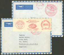 ITALY: 2 Covers (with Their Original Letters) Posted Aboard The Ship "FEDERICO C" On 24/AU And 1/SE/1958, The Former Re- - Unclassified