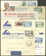 ITALY: Visit Of Presient Gronchi To Argentina, Peru And Uruguay: 7 Covers With The 3 Values Of The Set Sent To Argentina - Sin Clasificación