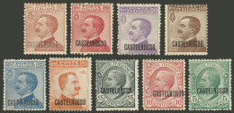 ITALY - CASTELROSSO: Sc.51/59, 1922 Complete Set Of 9 Overprinted Values, Mint Lightly Hinged, VF Quality! - Castelrosso