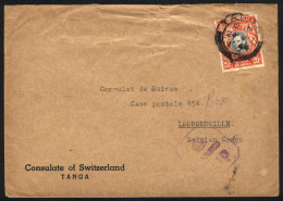 KENYA-UGANDA-TANGANYIKA: Envelope Of The Swiss Consulate In Tanga Sent To Leopoldville (Belgian Congo) On 24/AU/1944 Fra - Sonstige & Ohne Zuordnung