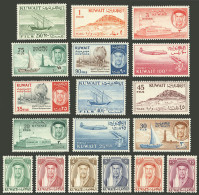 KUWAIT: Sc.155/172, 1961 Complete Set Of 18 MNH Values, Excellent Quality! - Koweït