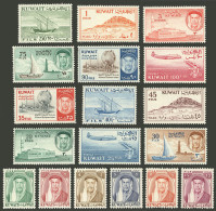 KUWAIT: Sc.155/172, 1961 Complete Set Of 18 MNH Values, Excellent Quality! - Kuwait