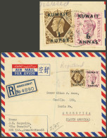 KUWAIT: Registered Airmail Cover Sent From Ahmadi To Argentina On 19/OC/1952, VF Quality, Rare Destination! - Kuwait