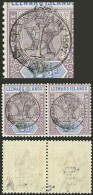 LEEWARD I.: Sc.11a, 1897 2½p. With DOUBLE OVERPRINT Variety, In Pair With A Normal Example, Mint, Very Fine Quality, Wit - Leeward  Islands