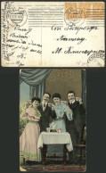LATVIA: Postcard Sent From Riga On 13/OC/1909 Franked With 3k., Very Nice! - Latvia