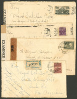 MEXICO: 4 Covers Sent To Argentina In 1942/3, 2 Of Them Registered.  IMPORTANT: Please View ALL The Photos Of The Lot, B - Mexico